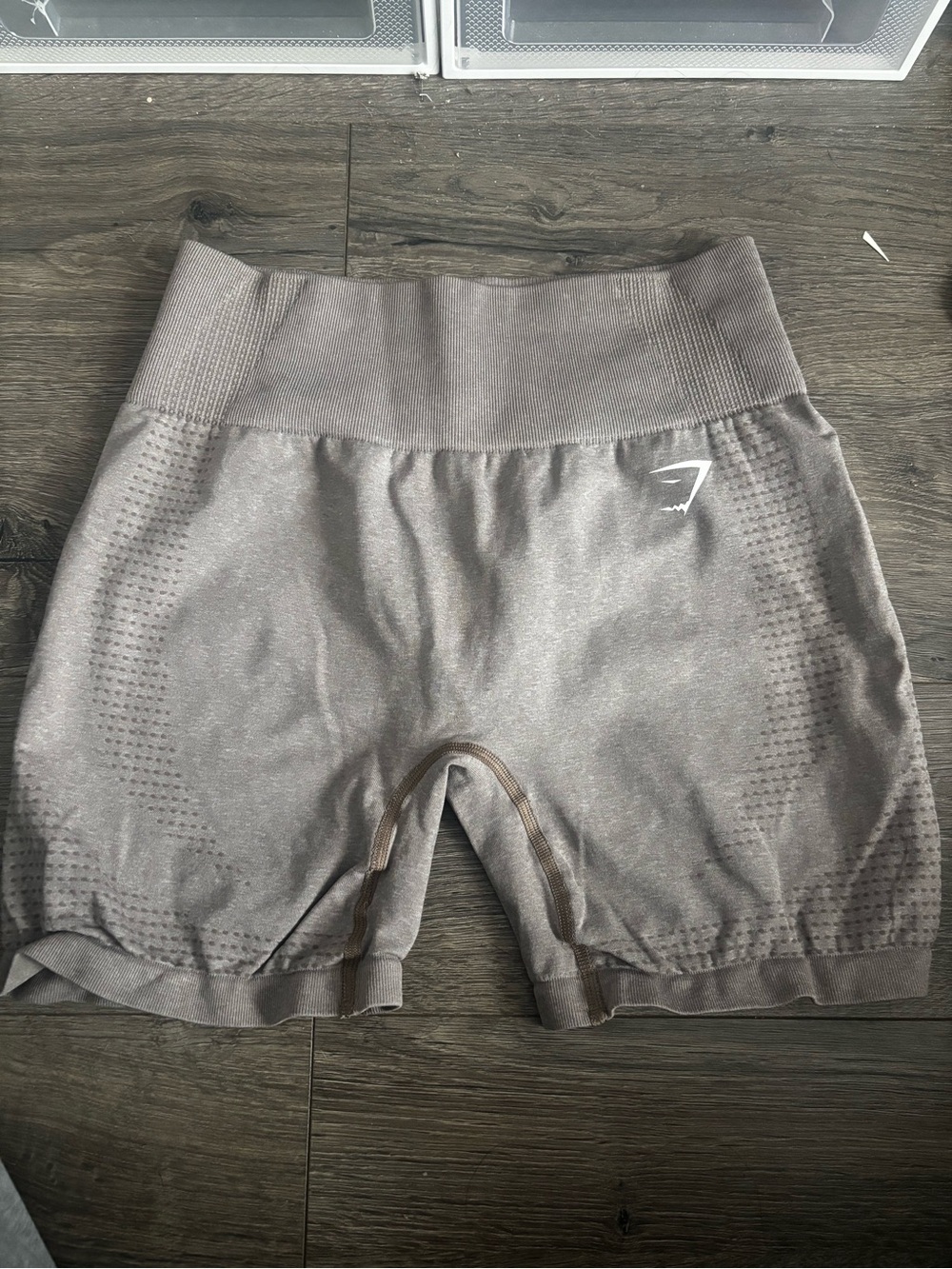 Gymshark Seamless High-Waist Bike Shorts in Taupe
